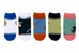 One Piece Straw Hat Crew 5 Pair Lowcut Socks