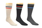 SOCK HOUSE CO. Mens Basic Stripe 3 Pair Pack Crew Socks