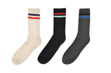 SOCK HOUSE CO. Mens Basic Stripe 3 Pair Pack Crew Socks