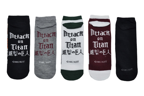 Attack On Titan Regiments 5 Pair Pack Lowcut Socks