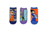 Dragon Ball Super Goku Beerus Vegeta 3 Pair Pack Crew