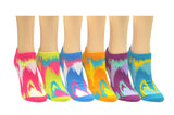 Sock House Co. Ladies Tie Dye Socks 6 Pair Pack Lowcut Socks