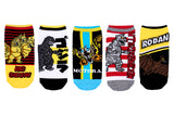 Godzilla 5 Pair Pack Lowcut Socks