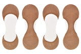 InvisaSock Closed Toe 2 Pair Pack Socks - Mocha