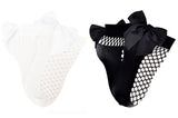 Sock House Co. 2 Pair Fishnet Bow Ankle Socks