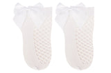 Sock House Co. 2 Pair Fishnet Bow Ankle Socks