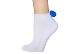Blue Sock House Co Ladies Lowcut Pom Pom Socks