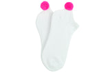 Pink Sock House Co Ladies Lowcut Pom Pom Socks