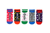 Sailor Moon Symbols 5 Pair Pack of Lowcut Socks Sailor Moon, Mercury, Jupiter, Venus, Mars.