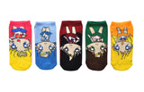 Sailor Moon 5 Pair Pack Lowcut Socks Sailor Mercury Sailor Mars Sailor Jupiter Sailor Venus