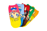 Sailor Moon 5 Pair Pack Lowcut Socks Sailor Mercury Sailor Mars Sailor Jupiter Sailor Venus