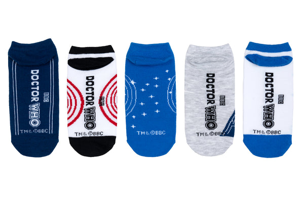 Doctor Who Tardis Classic 5 Pair Lowcut Socks