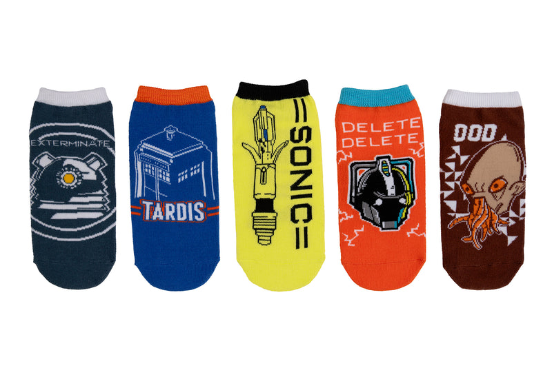 Doctor Who Brights 5 Pair Lowcut Sock Pack