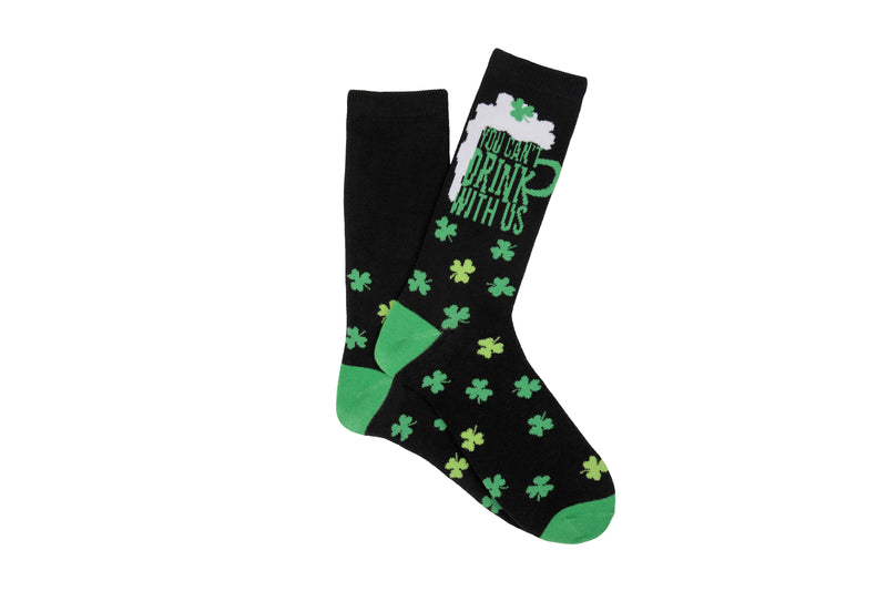 Everything Legwear St. Patrick's Day Can't Drink With Us Crew Sock