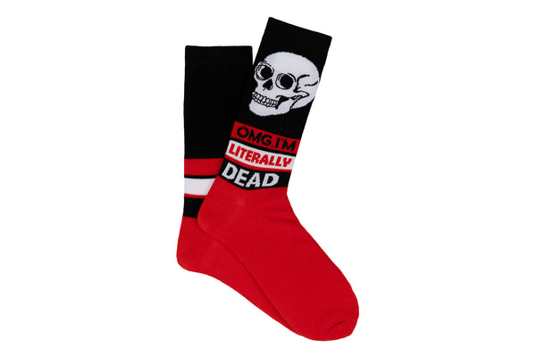 Sock House Co. Omg I'm Literally Dead Crew Socks