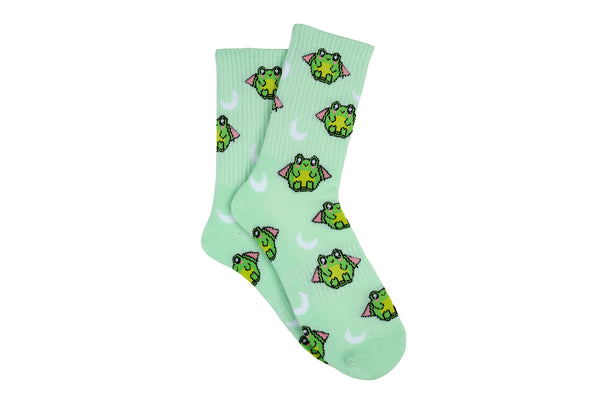 Everything Legwear Halloween Frog Bat Athletic Crew Sock