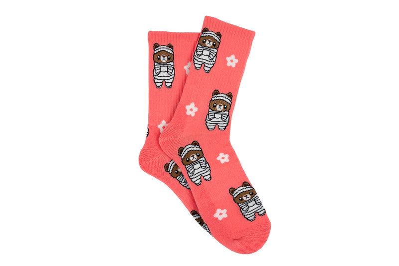 Everything Legwear Halloween Bear Mummy Athletic Crew Sock