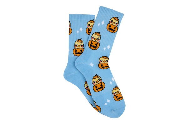 Everything Legwear Halloween Duck Pumpkin Athletic Crew Sock