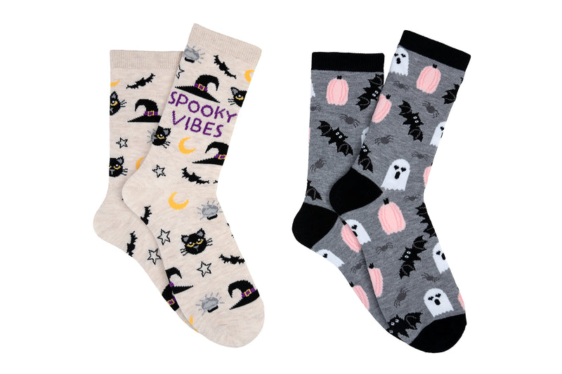 Everything Legwear Halloween Spooky Vibes 2 Pair Crew Socks