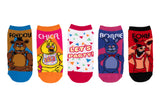 Five Nights at Freddy's Characters 5 Pair Lowcut Socks
