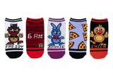 Five Nights at Freddy's Retro Game 5 Pair Lowcut Socks