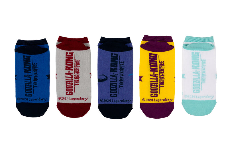 Godzilla x Kong Collegiate 5 Pair Pack Lowcut Socks