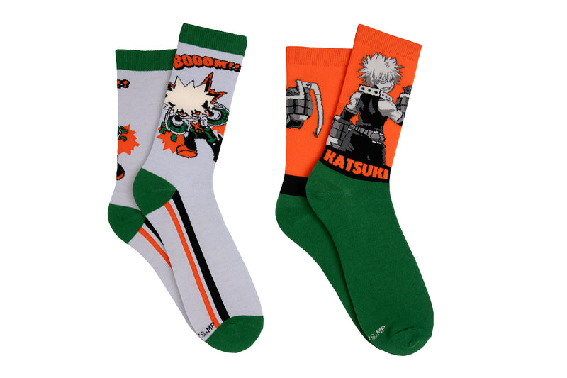 My Hero Academia Katsuki 2 Pair Crew Socks