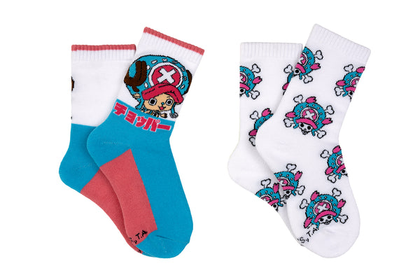 One Piece Kids Chopper 2 Pair Crew Socks