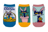 Pete the Cat Kids Easter 3 Pair Lowcut Socks