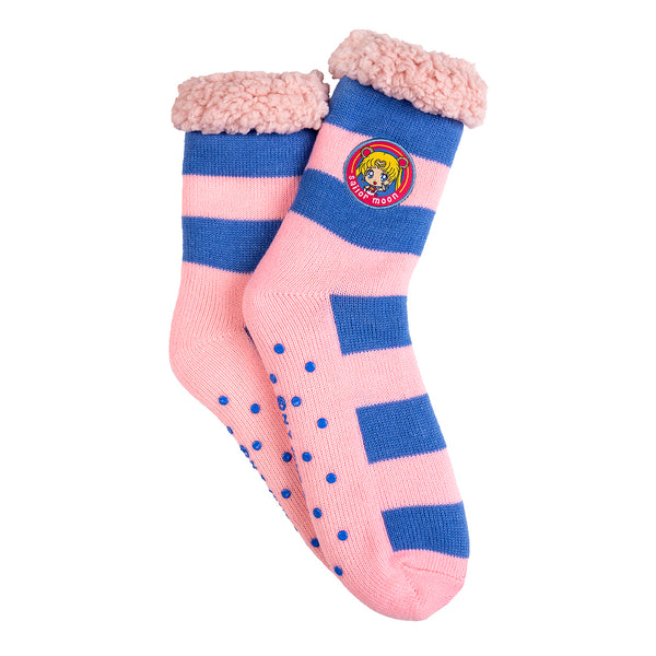 Sailor Moon Rugby Crew Slip-On Socks - Pink and Blue
