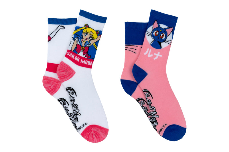 Sailor Moon Luna 2 Pair Crew Socks