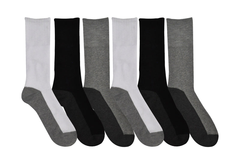 SOCK HOUSE CO. Mens Boot Sock Full Cushion Comfort 6 Pair Pack Socks