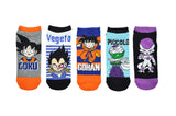 Dragon Ball Z Goku Vegeta Gohan Piccolo Frieza 5 Pair Pack Lowcut Socks