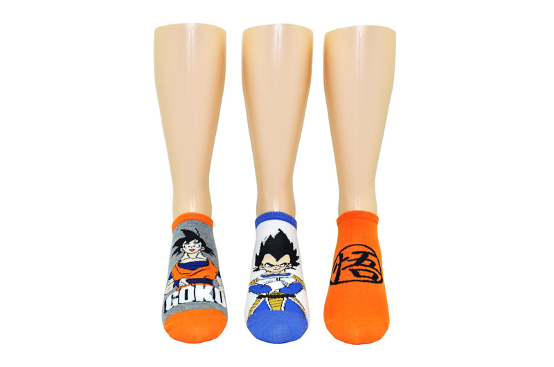 Dragon Ball Z Goku 3 Pair Pack of Lowcut Socks