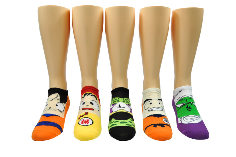 Dragon Ball Z Chibi Bean 5 Pair Pack Lowcut Socks