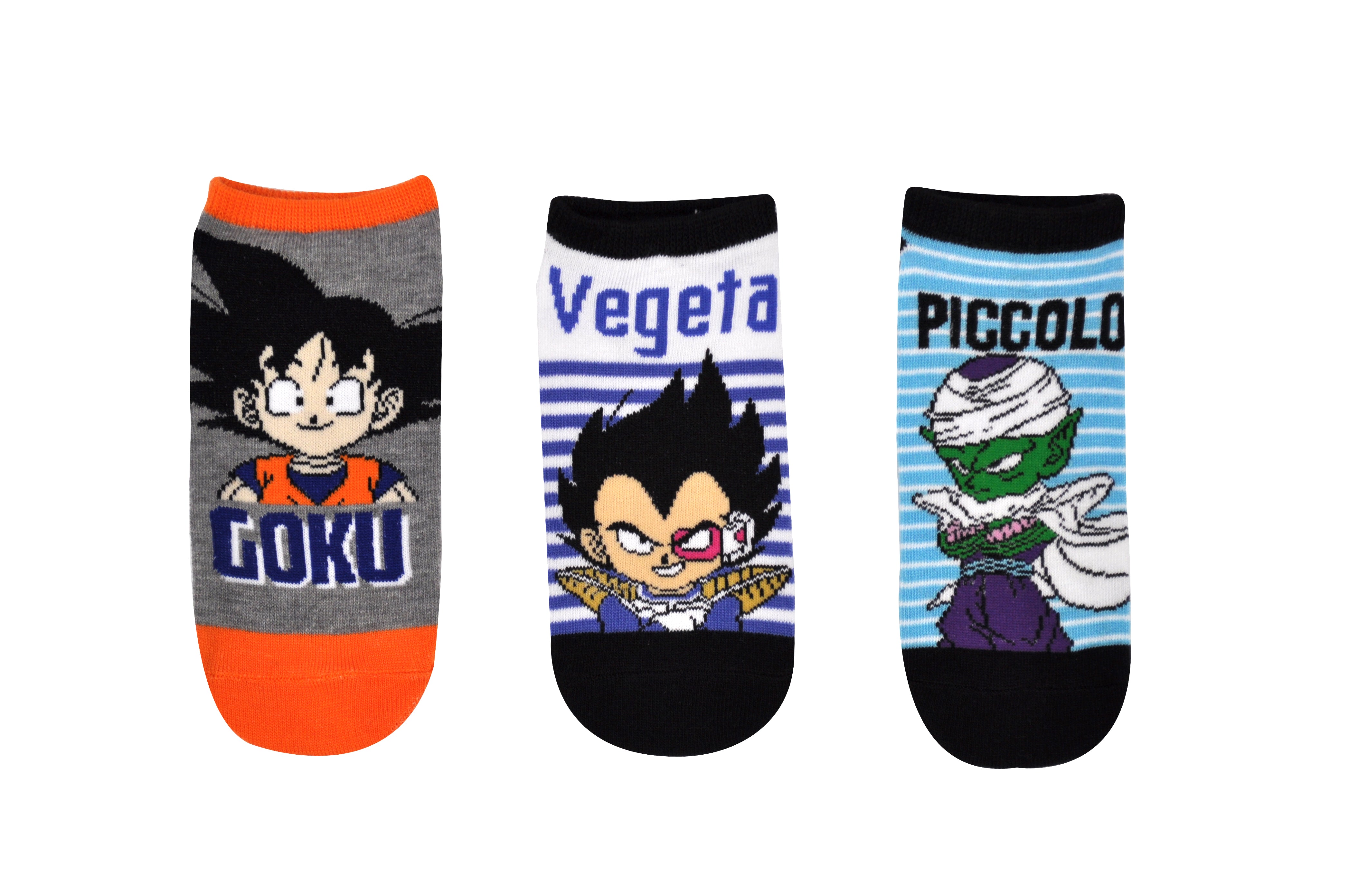 Dragon Ball Z Socks Goku Vegeta Piccolo 3 Pair Pack Lowcut Socks ...