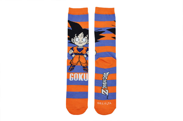 Dragon Ball Z Chibi Goku Stripe Crew Socks