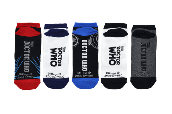 Doctor Who The Tardis 5 Pair Pack of Lowcut Socks
