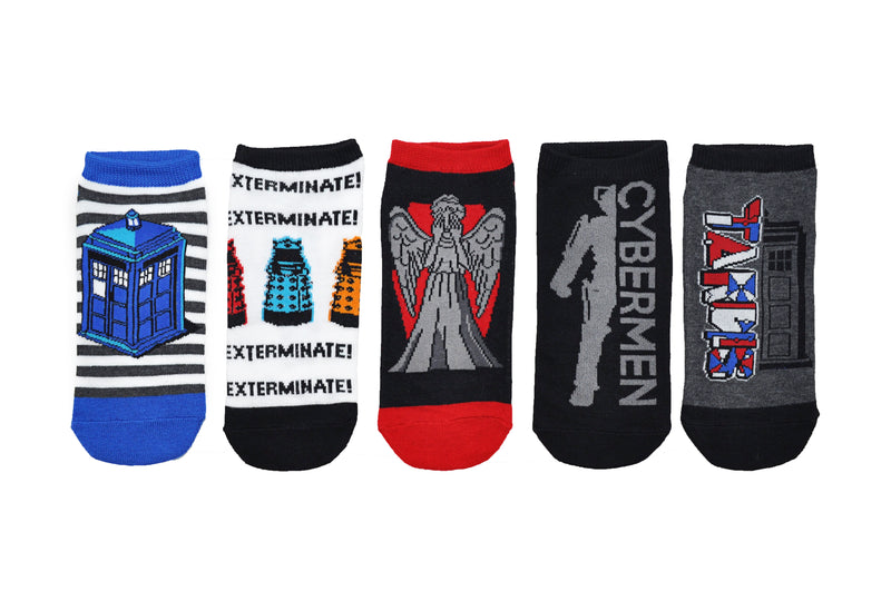 Doctor Who 5 Pair Lowcut Pack Socks