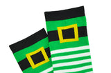 St. Patrick's Day Ladies Buckle Stripe Crew Sock
