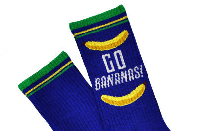 Sock House Co Mens Go Bananas Athletic Crew Socks