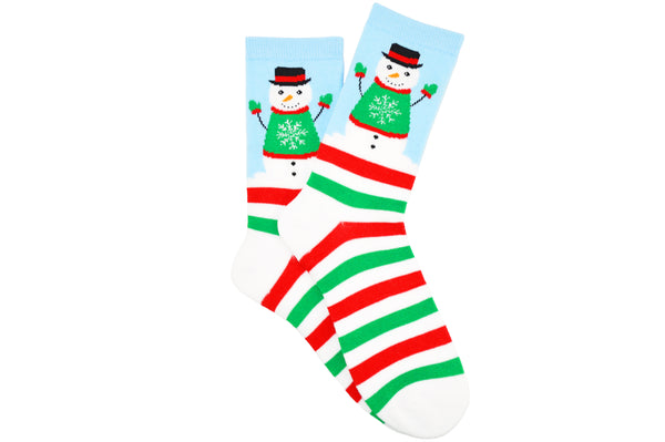 Christmas Ladies Snowman Crew Sock 
