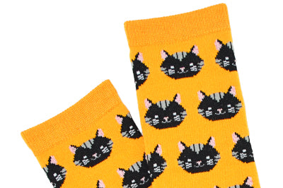 Halloween Ladies Cat Crew Sock