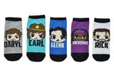 The Walking Dead Daryl Carl Glenn Michonne Rick 5 Pair Pack Lowcut Socks