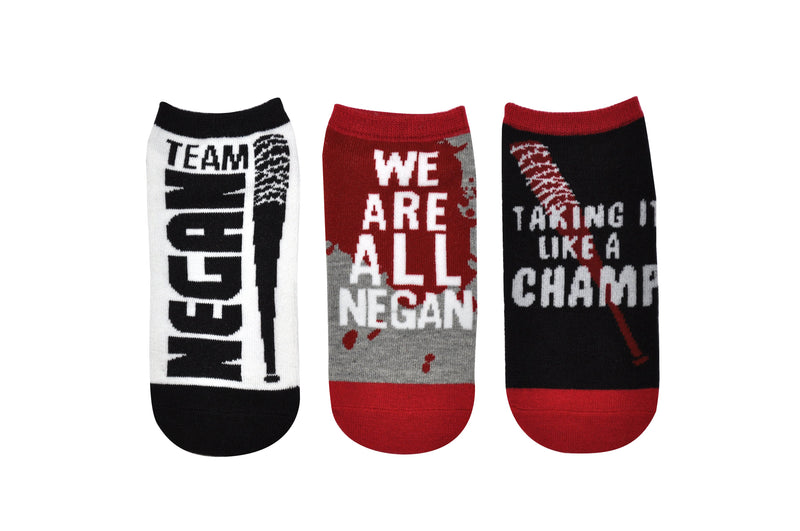 The Walking Dead Team Negan 3 Pair Pack of Lowcut Socks