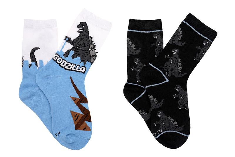 Godzilla Kids 2 Pair Pack Crew Socks
