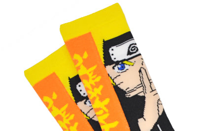 Naruto Shippuden Shadow Clone Jutsu Crew Socks