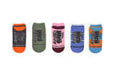 Naruto Shippuden 5 Pair Pack Lowcut Socks Ninetails, Kakashi, Sakura, Sasuke, and Naruto