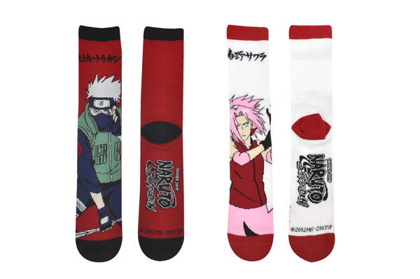 Naruto Shippuden 2 Pair Pack Crew Socks