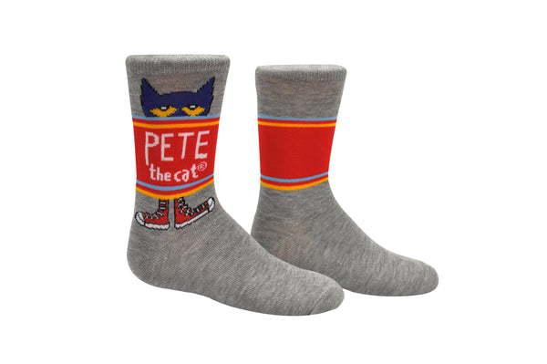 Pete the Cat Kids Banner Crew Socks